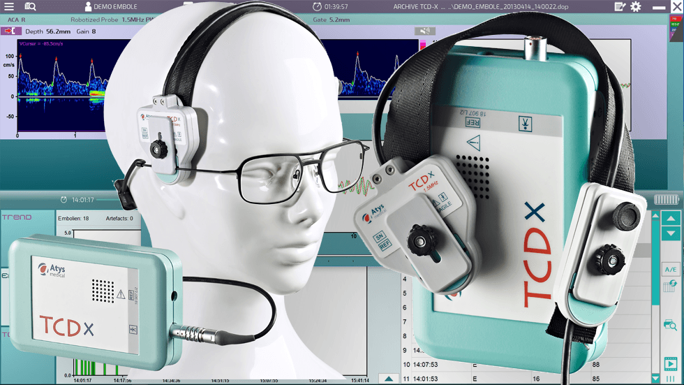 TCD-x Bi-Laterale Embolie Holter Monitor